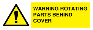 WV10422: WARNING ROTATING PARTS BEHIND COVER