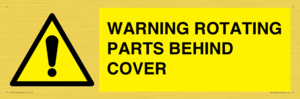 WV10422: WARNING ROTATING PARTS BEHIND COVER