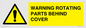 WV10422: WARNING ROTATING PARTS BEHIND COVER