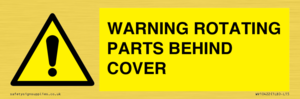 WV10422: WARNING ROTATING PARTS BEHIND COVER