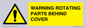 WV10422: WARNING ROTATING PARTS BEHIND COVER