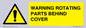 WV10422: WARNING ROTATING PARTS BEHIND COVER