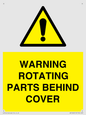 WV10422: WARNING ROTATING PARTS BEHIND COVER
