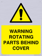 WV10422: WARNING ROTATING PARTS BEHIND COVER