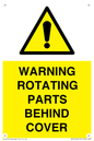 WV10422: WARNING ROTATING PARTS BEHIND COVER