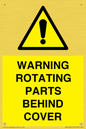 WV10422: WARNING ROTATING PARTS BEHIND COVER