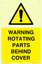 WV10422: WARNING ROTATING PARTS BEHIND COVER