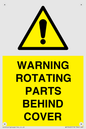 WV10422: WARNING ROTATING PARTS BEHIND COVER