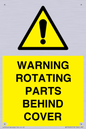 WV10422: WARNING ROTATING PARTS BEHIND COVER
