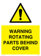 WV10422: WARNING ROTATING PARTS BEHIND COVER