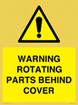 WV10422: WARNING ROTATING PARTS BEHIND COVER