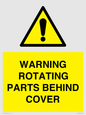 WV10422: WARNING ROTATING PARTS BEHIND COVER