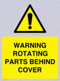 WV10422: WARNING ROTATING PARTS BEHIND COVER
