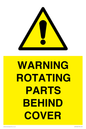WV10422: WARNING ROTATING PARTS BEHIND COVER