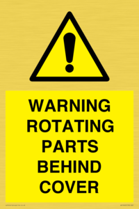 WV10422: WARNING ROTATING PARTS BEHIND COVER