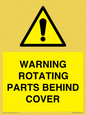 WV10422: WARNING ROTATING PARTS BEHIND COVER