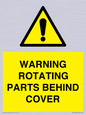WV10422: WARNING ROTATING PARTS BEHIND COVER