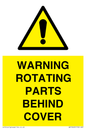 WV10422: WARNING ROTATING PARTS BEHIND COVER