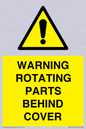 WV10422: WARNING ROTATING PARTS BEHIND COVER