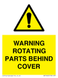 WV10422: WARNING ROTATING PARTS BEHIND COVER