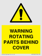 WV10422: WARNING ROTATING PARTS BEHIND COVER
