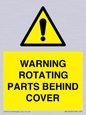 WV10422: WARNING ROTATING PARTS BEHIND COVER