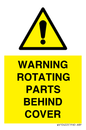 WV10422: WARNING ROTATING PARTS BEHIND COVER