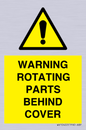 WV10422: WARNING ROTATING PARTS BEHIND COVER