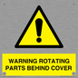 WV10422: WARNING ROTATING PARTS BEHIND COVER