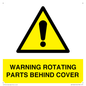 WV10422: WARNING ROTATING PARTS BEHIND COVER