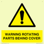 WV10422: WARNING ROTATING PARTS BEHIND COVER