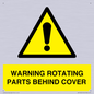 WV10422: WARNING ROTATING PARTS BEHIND COVER