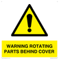 WV10422: WARNING ROTATING PARTS BEHIND COVER