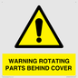 WV10422: WARNING ROTATING PARTS BEHIND COVER