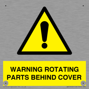 WV10422: WARNING ROTATING PARTS BEHIND COVER