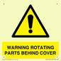 WV10422: WARNING ROTATING PARTS BEHIND COVER