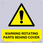 WV10422: WARNING ROTATING PARTS BEHIND COVER