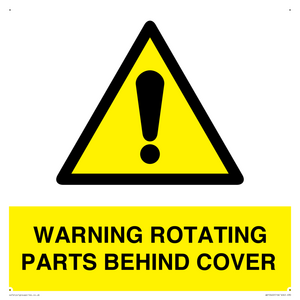 WV10422: WARNING ROTATING PARTS BEHIND COVER