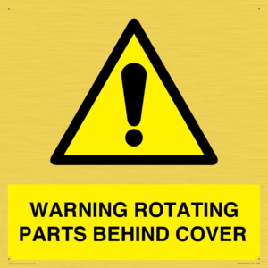 WV10422: WARNING ROTATING PARTS BEHIND COVER