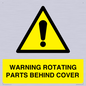 WV10422: WARNING ROTATING PARTS BEHIND COVER