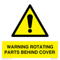 WV10422: WARNING ROTATING PARTS BEHIND COVER