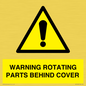 WV10422: WARNING ROTATING PARTS BEHIND COVER