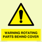 WV10422: WARNING ROTATING PARTS BEHIND COVER