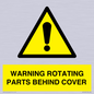 WV10422: WARNING ROTATING PARTS BEHIND COVER