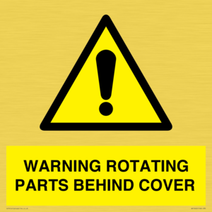 WV10422: WARNING ROTATING PARTS BEHIND COVER
