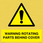 WV10422: WARNING ROTATING PARTS BEHIND COVER