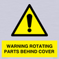 WV10422: WARNING ROTATING PARTS BEHIND COVER