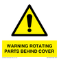 WV10422: WARNING ROTATING PARTS BEHIND COVER
