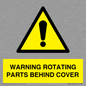WV10422: WARNING ROTATING PARTS BEHIND COVER