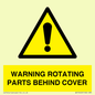 WV10422: WARNING ROTATING PARTS BEHIND COVER
